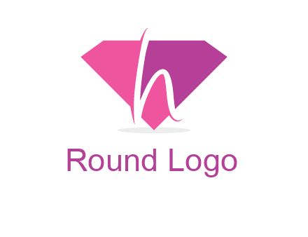 letter h placed in front of a diamond shape logo