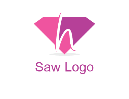 letter h placed in front of a diamond shape logo