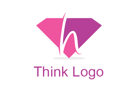 letter h placed in front of a diamond shape logo