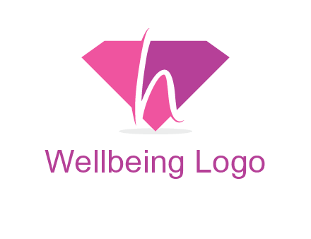 letter h placed in front of a diamond shape logo