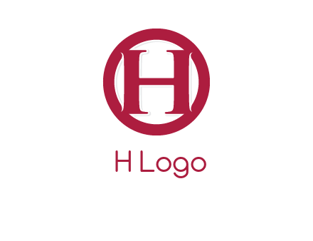 letter h inside circle logo