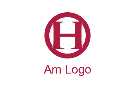 letter h inside circle logo