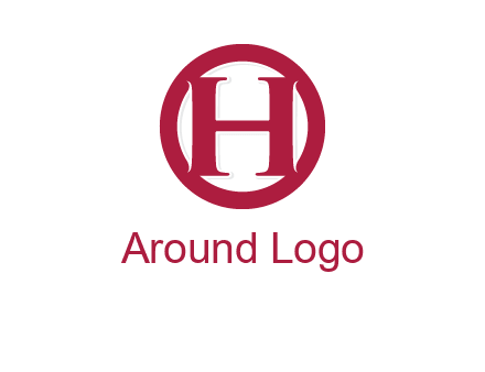 letter h inside circle logo