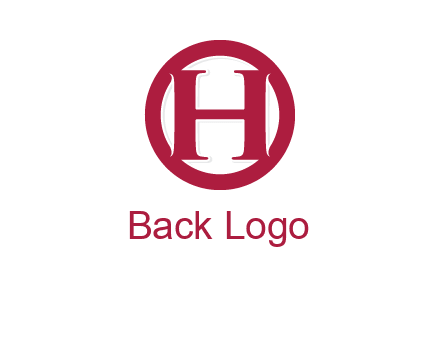 letter h inside circle logo