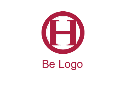 letter h inside circle logo