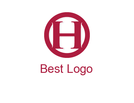 letter h inside circle logo