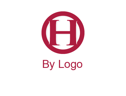 letter h inside circle logo