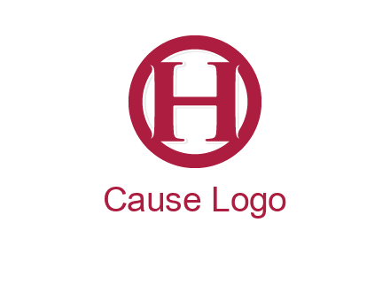 letter h inside circle logo