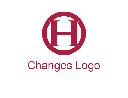 letter h inside circle logo