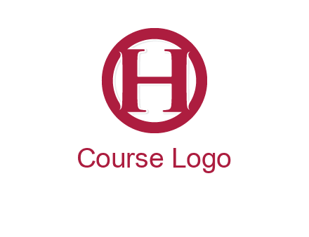 letter h inside circle logo