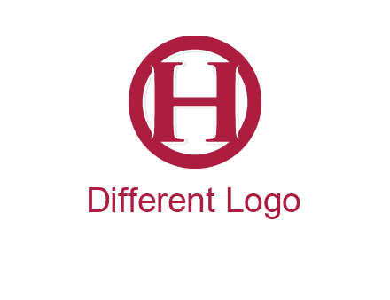 letter h inside circle logo