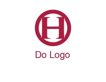 letter h inside circle logo