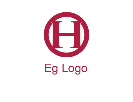 letter h inside circle logo