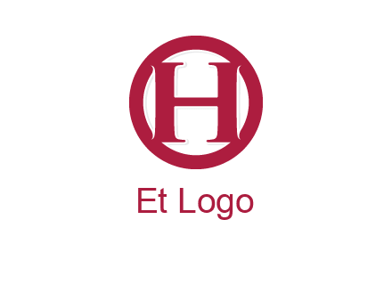 letter h inside circle logo