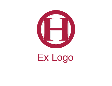 letter h inside circle logo