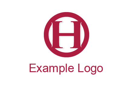letter h inside circle logo