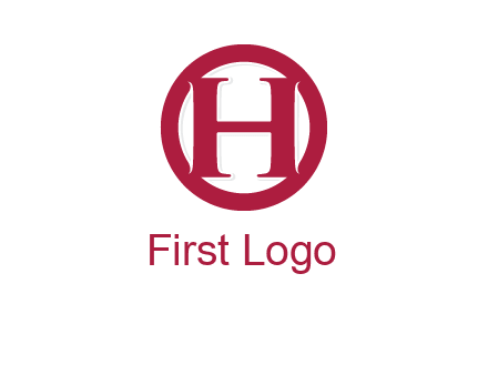 letter h inside circle logo