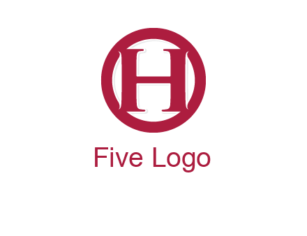 letter h inside circle logo