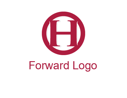 letter h inside circle logo