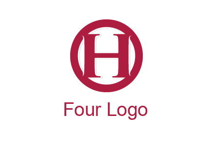letter h inside circle logo