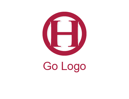 letter h inside circle logo