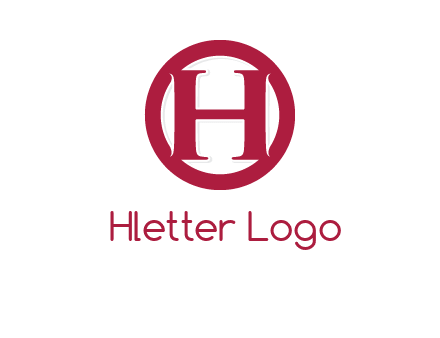 letter h inside circle logo