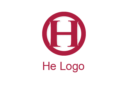 letter h inside circle logo