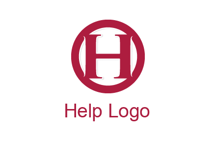 letter h inside circle logo