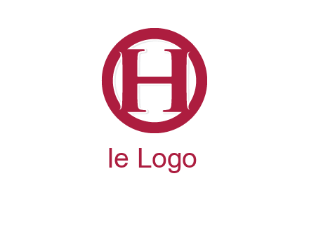 letter h inside circle logo