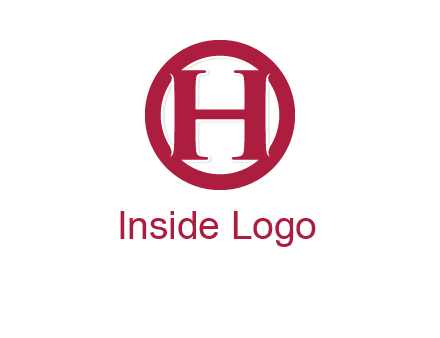 letter h inside circle logo