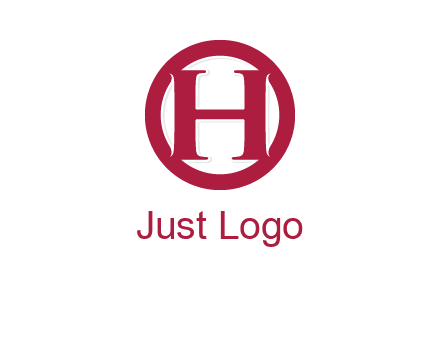 letter h inside circle logo