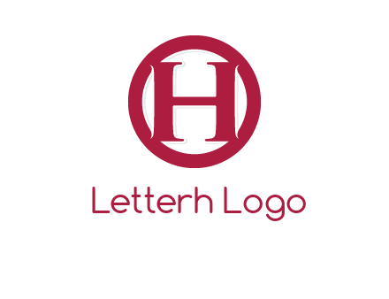 letter h inside circle logo
