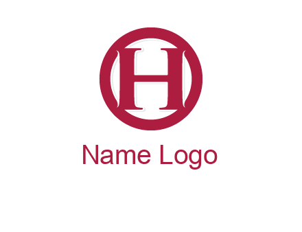 letter h inside circle logo