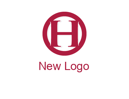 letter h inside circle logo