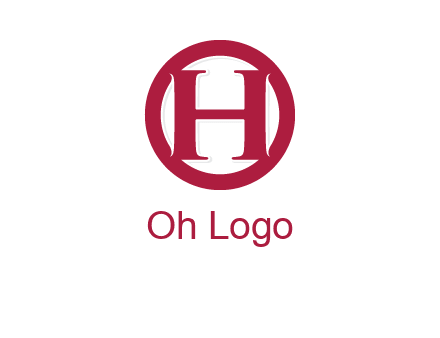 letter h inside circle logo