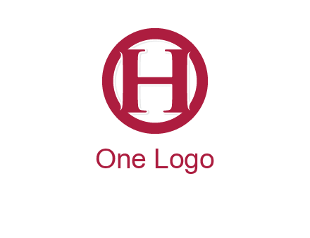 letter h inside circle logo