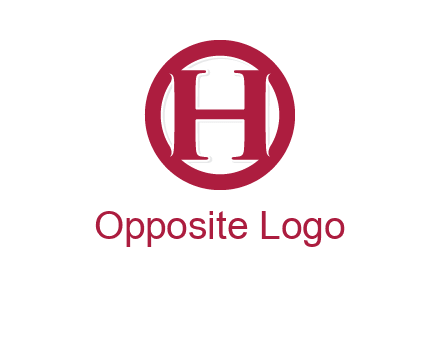 letter h inside circle logo