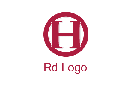 letter h inside circle logo