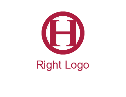 letter h inside circle logo