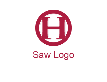 letter h inside circle logo