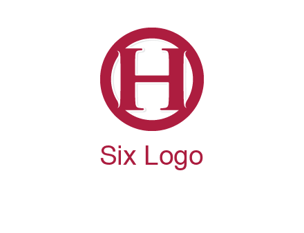 letter h inside circle logo