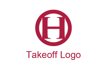 letter h inside circle logo