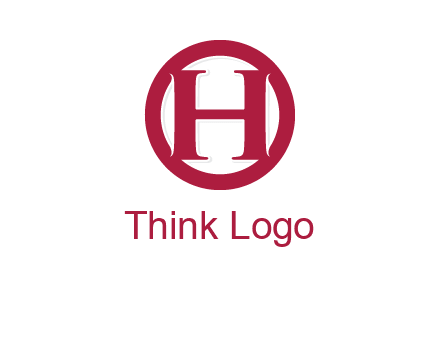letter h inside circle logo
