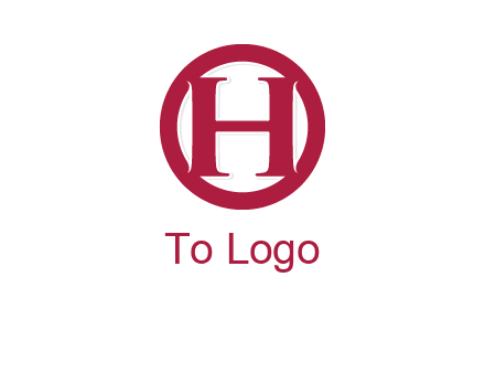 letter h inside circle logo