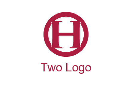 letter h inside circle logo