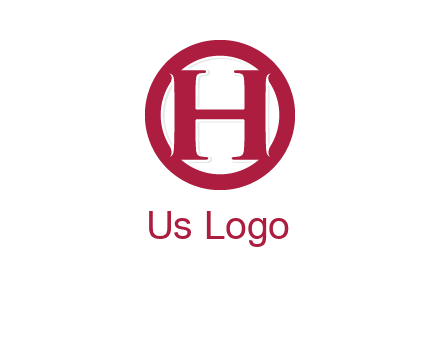 letter h inside circle logo