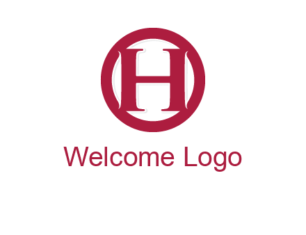 letter h inside circle logo