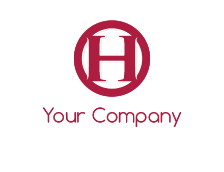letter h inside circle logo