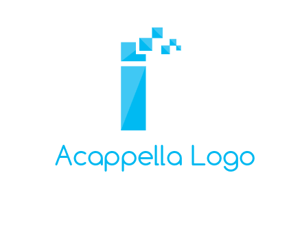 letter i incorporated with pixels logo