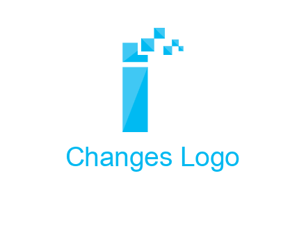 letter i incorporated with pixels logo